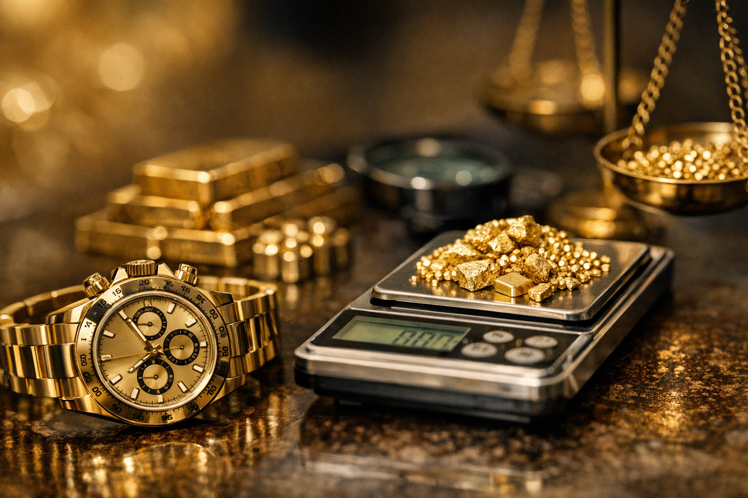 Saiba como o valor das joias e o peso do ouro 18k, 14k e 10k influenciam na venda em Santos.